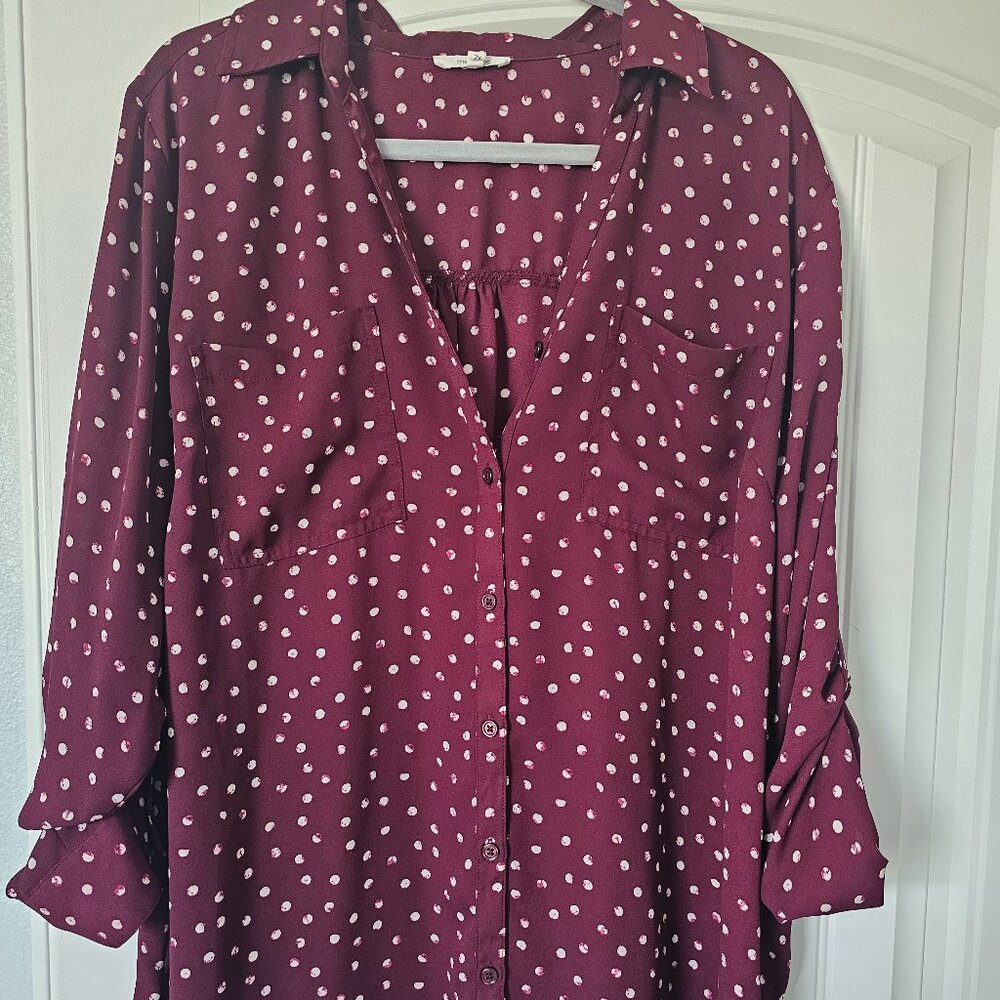 Maurices burgandy top 2X